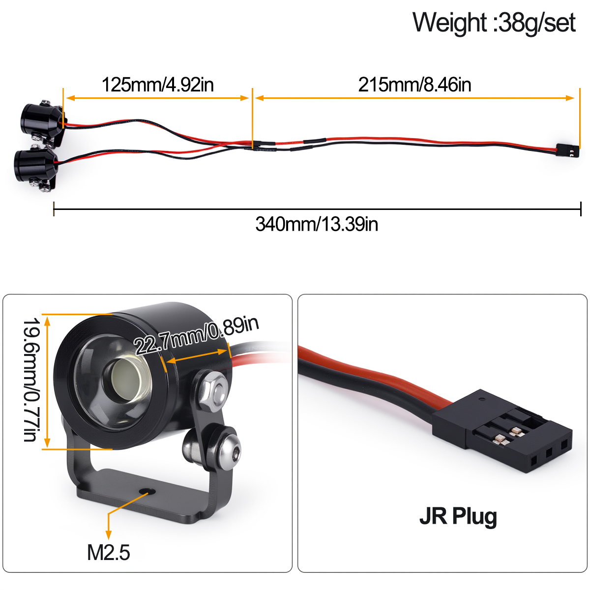 RC Car LED Light Headlight Spo - Rc Hobby Toucan ulasan dan harga